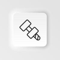 Bolt, nut vector icon. Element of design tool for mobile concept and web apps vector. Thin neumorphic style vector icon for website design on neumorphism white background
