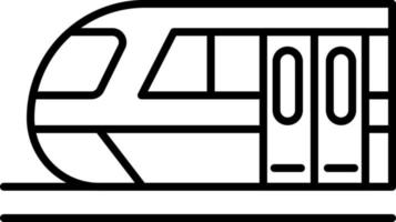 Train, line vector icon on transparent background. Outline Train, line vector icon.