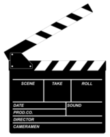 Klöppel Tafel zum Kinematographie Konzept, Film oder Film. Format png