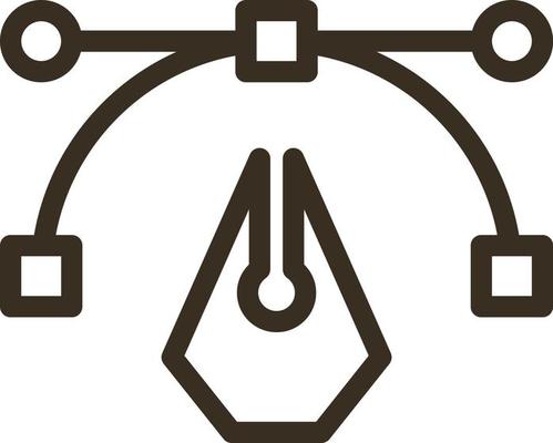 Illustration, pen vector icon. Element of design tool for mobile concept and web apps vector. Thin line icon for website design and development, app development. Vector icon on white background