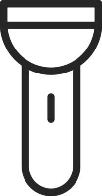 Flashlight vector icon. Multimedia minimalist outline vector icon. on white background