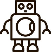 Artificial intelligence, bionic man icon - Vector on white background