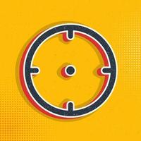 Spyhole pop art, retro icon. Vector illustration of pop art style on retro background