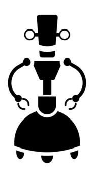 Robot, icon, technology. Element of minimalistic icon for mobile concept and web apps. Signs and symbols collection icon for websites, web design, mobile app on white background vector