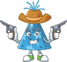 dibujos animados personaje de azul fiesta sombrero vector