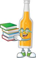 Cartoon character of bottle of beer vector