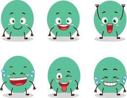 Cartoon character of green balloon with smile expression vector