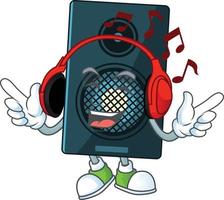 Cartoon character of sound system vector