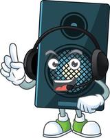 Cartoon character of sound system vector