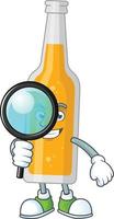 Cartoon character of bottle of beer vector