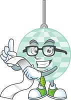 Cartoon character of disco ball vector