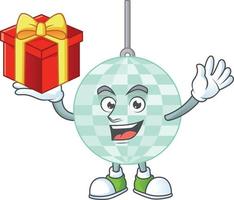 Cartoon character of disco ball vector