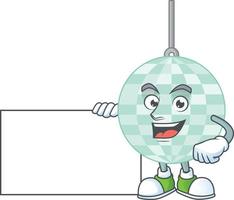 Cartoon character of disco ball vector