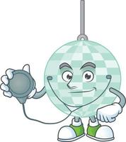 Cartoon character of disco ball vector