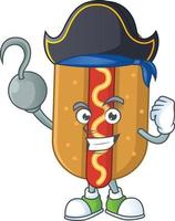 Cartoon character of hotdog vector