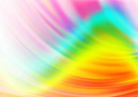 Light Multicolor, Rainbow vector background with bent lines.