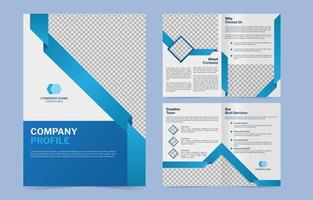 Generic Company Profile Template with Blue Color vector