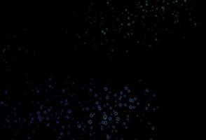 Dark Blue, Green vector layout with bright stars.