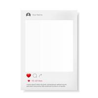 Instagram photo frame, aesthetic frame social media cover border, with glowing love icon