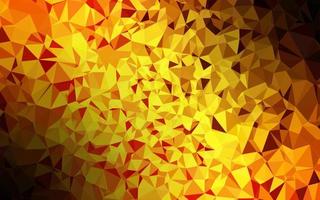 Light Orange vector shining triangular pattern.