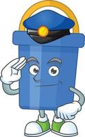 Cartoon character of blue sand bucket vector