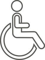 Disability vector icon. Simple element illustration from map and navigation concept. Disability vector icon. Real estate concept vector illustration.