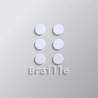 braille papel estilo, icono. gris color vector fondo- papel estilo vector icono.