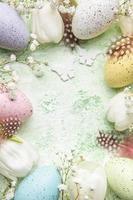 Happy Easter holiday greeting card. photo