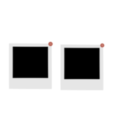 marco polaroid papel foto png