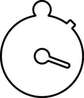 Line vector icon stopwatch. Outline vector icon on white background