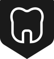 Dental, insurance, shield, tooth icon - Vector. Insurance concept vector illustration. on white background