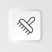 Brush, paint, tool vector icon. Element of design tool for mobile concept and web apps vector. Thin neumorphic style vector icon for website design on neumorphism white background