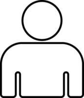 Line vector icon avatar, user. Outline vector icon on white background