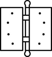 Door, hinger vector icon on transparent background. Outline Door, hinger vector icon