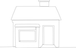 A simple small house with a chimney vector