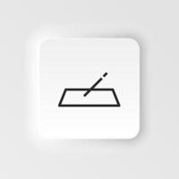 Fill, form vector icon. Element of design tool for mobile concept and web apps vector. Thin neumorphic style vector icon for website design on neumorphism white background