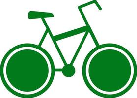 bicicleta, sano estilo de vida, verde icono lata ser usado para web, móvil y infografía. vector icono en blanco antecedentes