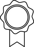 Line vector icon award, medal. Outline vector icon on white background