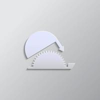 guard, protection paper style icon. Grey color vector background- Paper style vector icon.