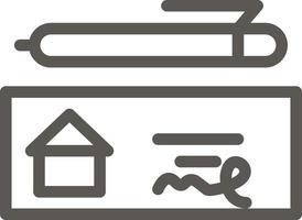 Check, checkout, pen, house vector icon. Simple element illustration from UI concept. Check, checkout, pen, house vector icon. Real estate concept vector illustration. on white background