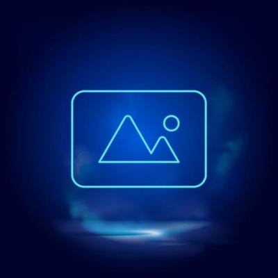 Smoke effect neon style vector icons, photo, picture neon icon