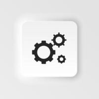 Mass production, settings neumorphic style vector icon. Simple element illustration from UI concept. Mass production, settings neumorphic style vector icon. Infographic concept on white