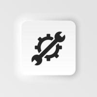 Mass production, settings neumorphic style vector icon. Simple element illustration from UI concept. Mass production, settings neumorphic style vector icon. Infographic concept on white