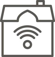 House, smart, wi-fi vector icon. Simple element illustration from UI concept. House, smart, wi-fi vector icon. Real estate concept vector illustration. on white background