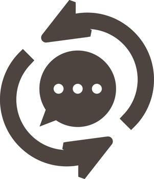 Bubble chat, refresh vector icon. Simple element illustrationBubble chat, refresh vector icon. Material concept vector illustration. on white background