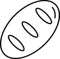 bread line vector icon on white background.