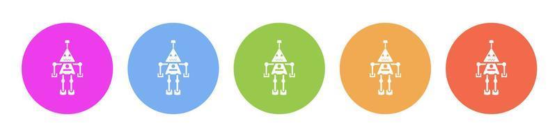 Multi colored icon Robot technology. Button banner round badge interface for application illustration on white background vector