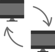 redes, monitor . elemento de web desarrollo. vector icono. desarrollo icono en blanco antecedentes