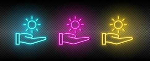 Spiritual symbol neon vector icon