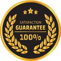 Vector illustration of Satisfaction Guarantee label. Suitable for business purpose, promotion, advertisement, etc